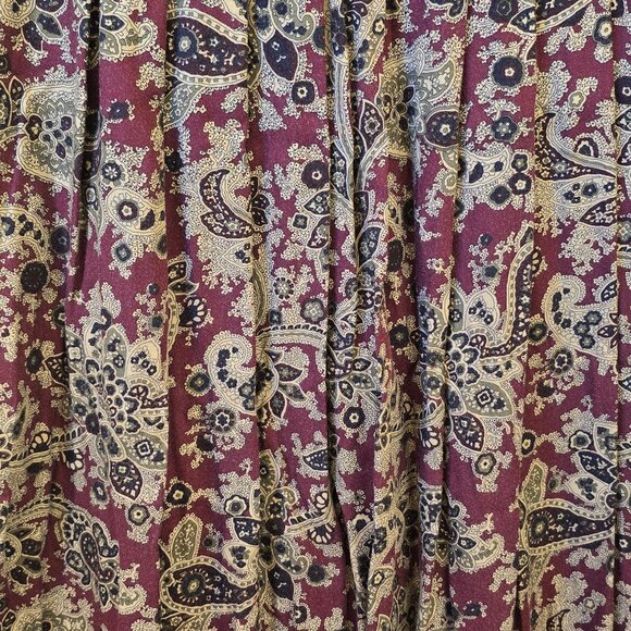 Michael Taylor Purple Skirt, Size Large, 100% Rayon, Pockets, Made In Mexico - Picture 2 of 9